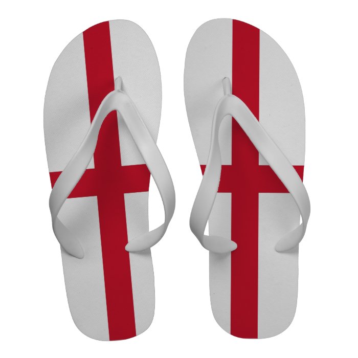 Men s Flip Flops, with Flag of England