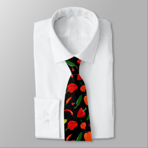 Men’s Hot Spicy Peppers Pattern Tie