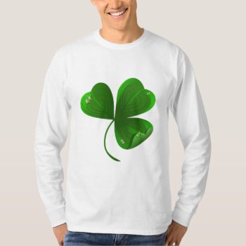 Men’s Long Sleeve Shirt With Shamrock by Taniastore at Zazzle
