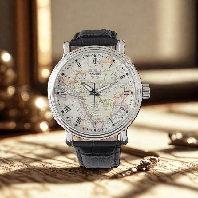 Men’s Mecca Map Monogram Watch – Eid Gift (Creator Uploaded)