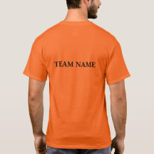Men’s Orange ‘Team’ Tee with Name Option