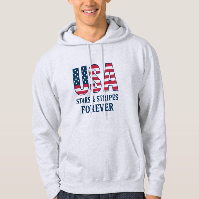 Men’s USA Patriotic Hoodie – Perfect Gift for Him (Front)