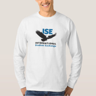 Men’s White Long Sleeve T-shirt ISE Square Logo