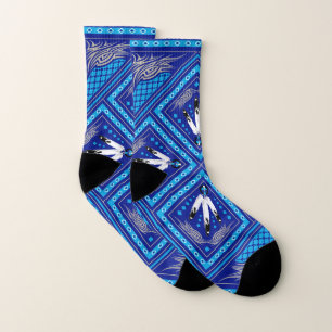 Men’s & Women’s Socks (Deeds well Done Blue)