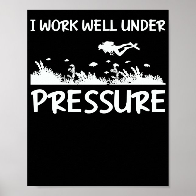 Men Scuba Diving Humor Scuba Diver Poster (Front)