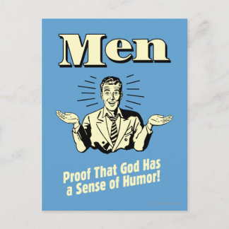 Men: Sense Of Humor Postcard