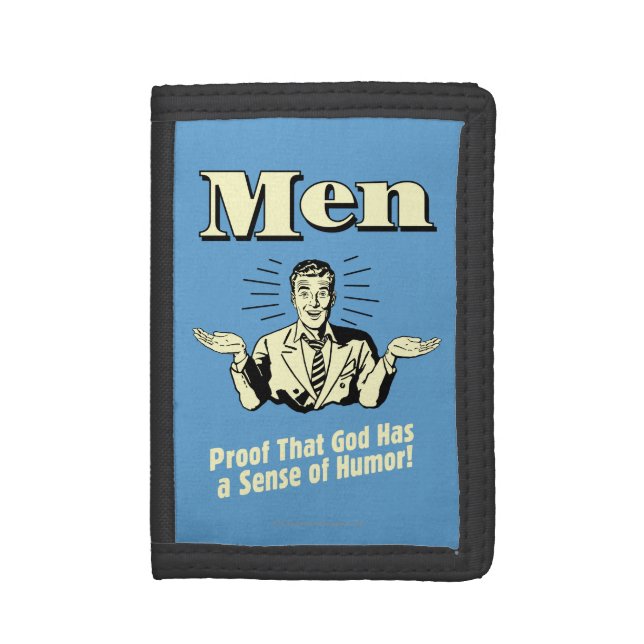 Men: Sense Of Humor Trifold Wallet (Front Vertical)