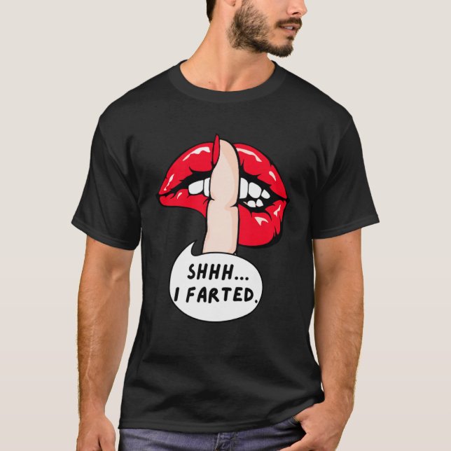 Men Shhh I Farted Dabbing Gammer Retro Games Girl T-Shirt (Front)