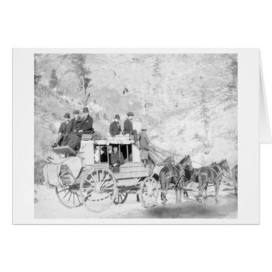 Men Sitting on a "Deadwood Coach" Photograph (Front Horizontal)