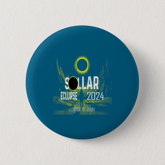 Men Solar Eclipse Totality Total Solar Button (Front)