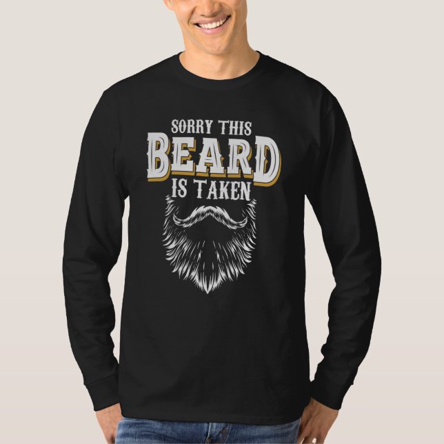 Men Sorry This Beard is Taken Country Retro Valent T-Shirt (Front)