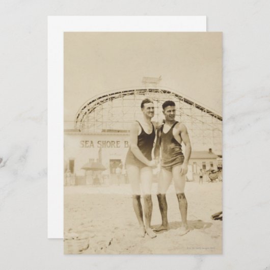 Men Standing on Beach (Front/Back)
