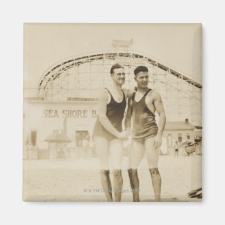 Men Standing on Beach Magnet