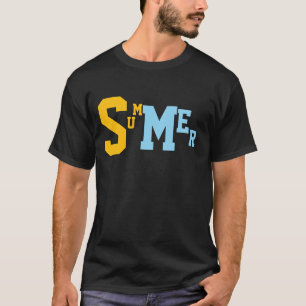 Men Summer Vibes Graphic Tee Minimalist Tshirt