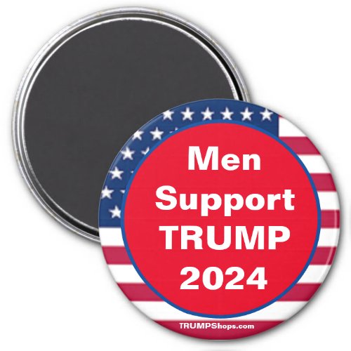 Men Support TRUMP 2024 Red Magnet