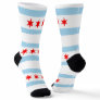 Men sustainable crew socks with flag of Chicago