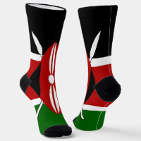 Men sustainable crew socks with flag of Kenya
