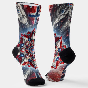 Men sustainable socks with Norwegian Colors