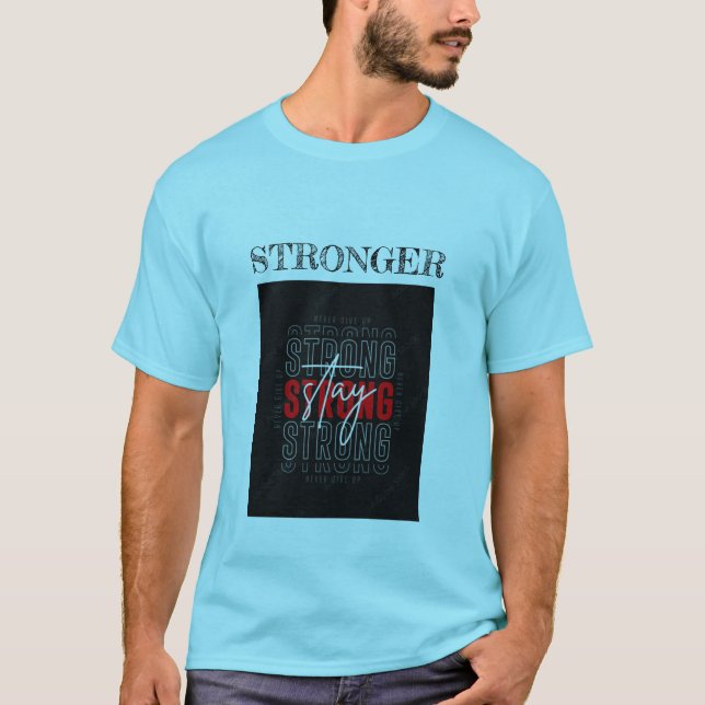 MEN T-SHIRT STRONGER CASUAL SMOOTHLY  (Front)
