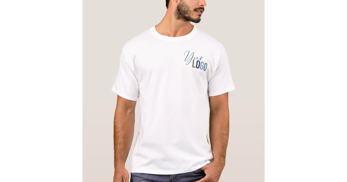 Men T Shirt With Custom Logo Promotional Items Zazzle Com
