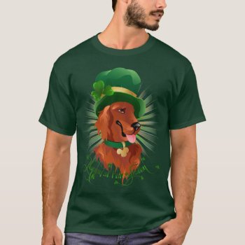 Men T-shirt With Irish Setter Character by Taniastore at Zazzle