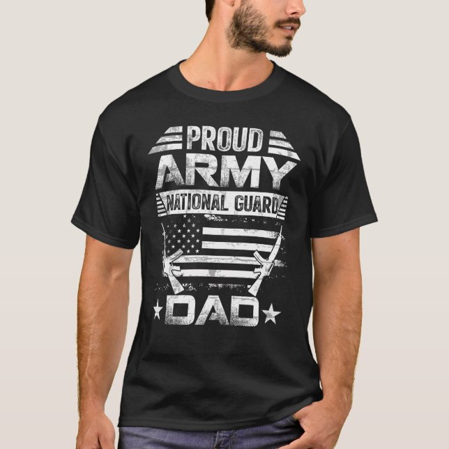 Men T-Shirts - Proud Army National Guard Dad U.S.  (Front)