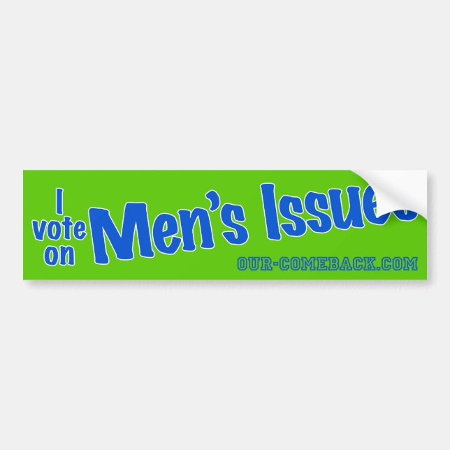 Men: The Last Special Interest Group Bumper Sticker (Front)