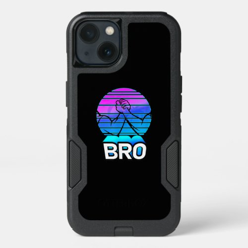 Men Tough Bro Epic Gym Handshake Sunset Frat iPhone 13 Case