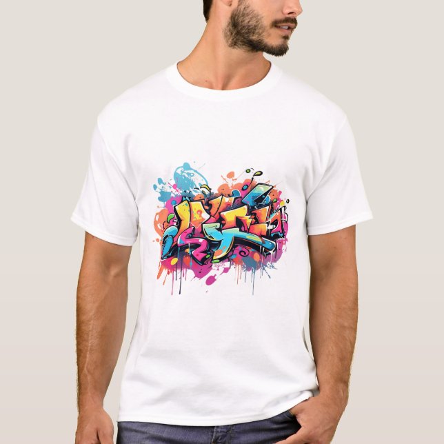 Men Tshirt street graffiti (Front)