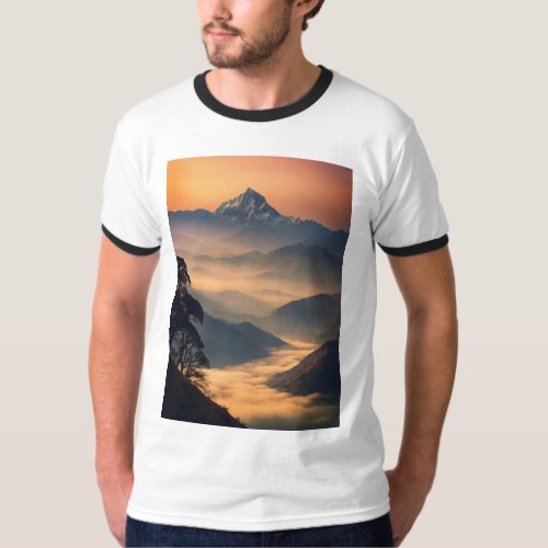 Men Tshirt with Everest Design