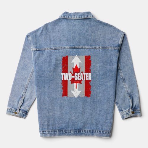 Men  Two Seater  Canada Day Canadian  Denim Jacket