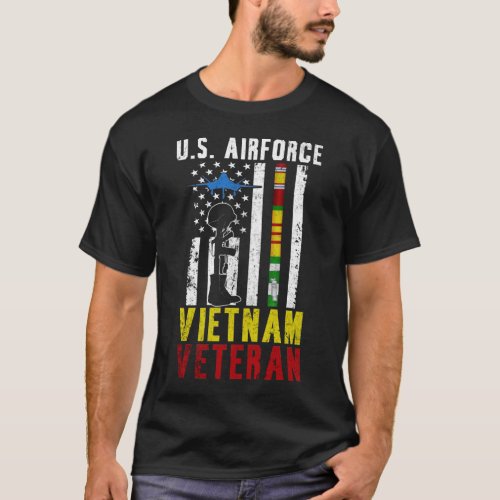 Men US Air Force Vietnam Veteran USAF Veteran Fl T_Shirt