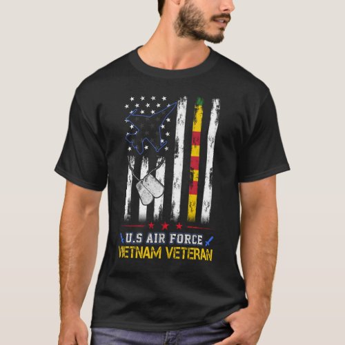 Men US Air Force Vietnam Veteran USAF Veteran Fl T_Shirt