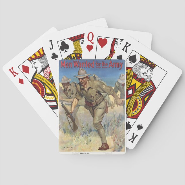 Men Wanted For The Army WWI Poker Cards (Back)