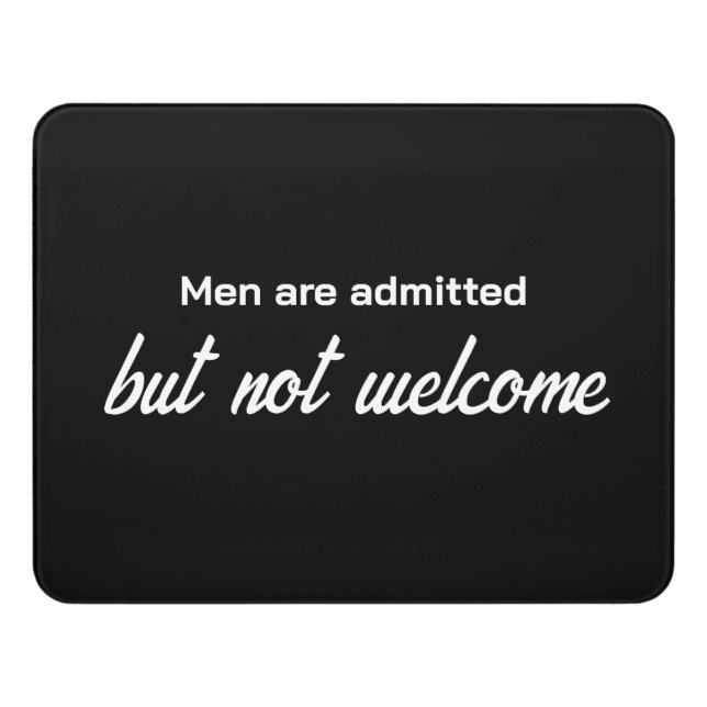 Men Welcome Door Sign (Contemporary Front)