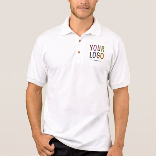 Men White Business Polo Shirt with Custom Logo