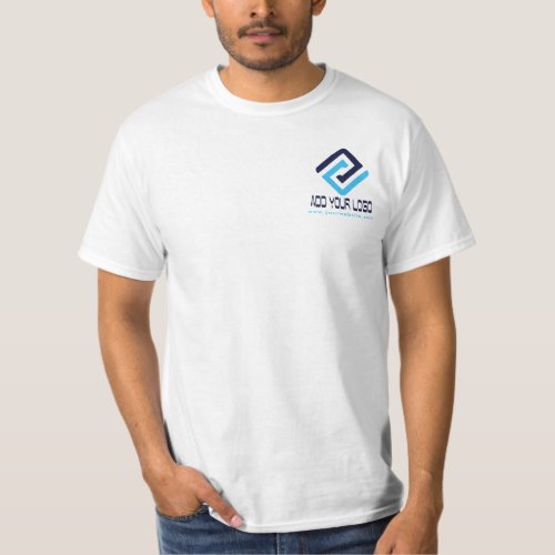 Men White Value T_Shirt with Custom Company Logo