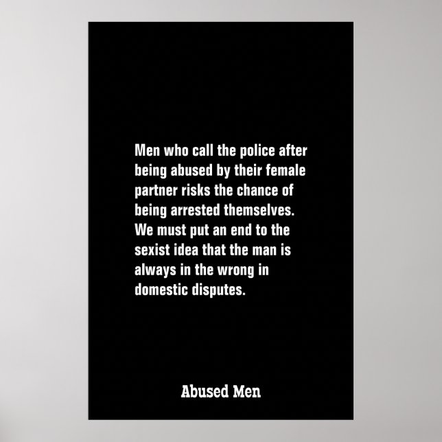 Men Who Call The Police After Being Abused … Poster (Front)