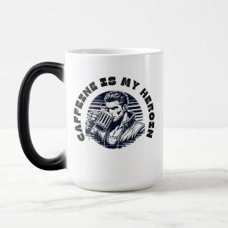 Men who enjoy drinking coffee with dark humor  color morph mug 