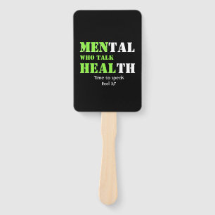 MEN WHO TALK HEAL Mens Mental Health Hand Fan