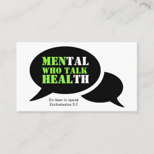 MEN WHO TALK HEAL Scripture Mental Health Business Card
