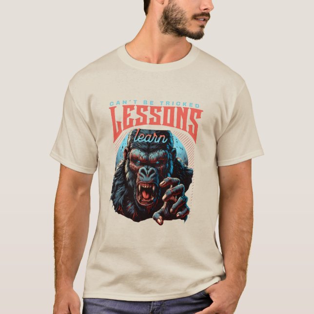 Men Wise Gorilla Lessons Learn T-Shirt (Front)