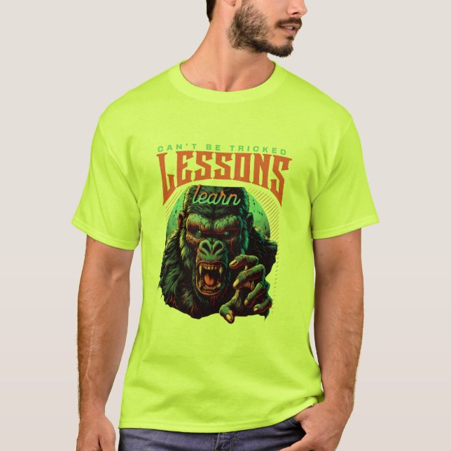 Men Wise Gorilla Lessons Learn T-Shirt (Front)