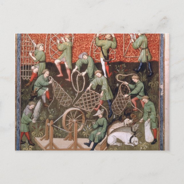 Men with nets postcard (Front)