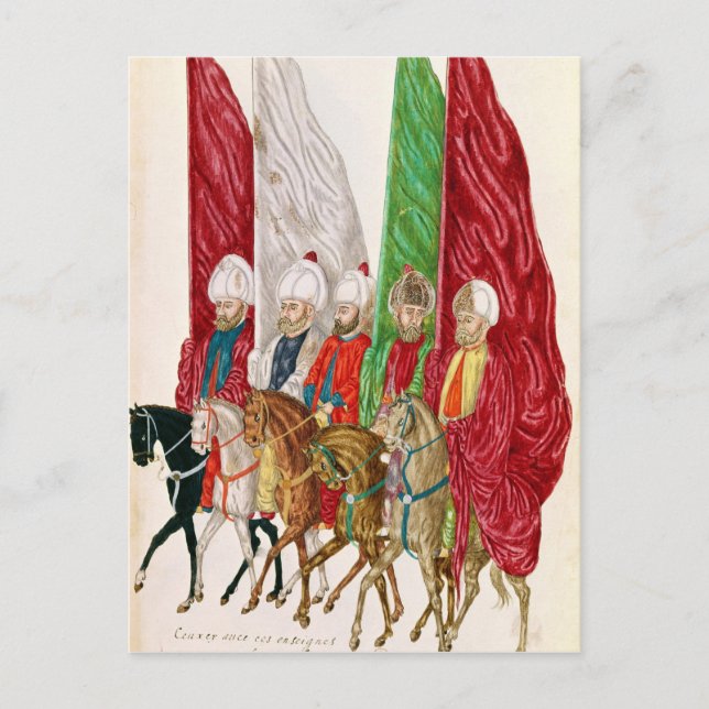 Men with Standards Following the Seigneur to Postcard (Front)