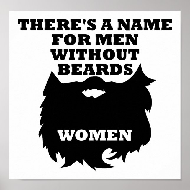 Men Without Beards Funny Poster (Front)