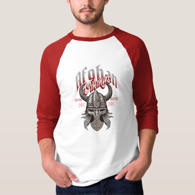 Men/Women Afghan Viking Design Tee | Unique Stat (Front)