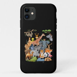 Men Women and Kids Wildlife Zoo Day Party Cute 22 iPhone 11 Case