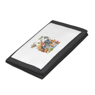 Men Women and Kids Wildlife Zoo Day Party Cute 22 Tri-fold Wallet