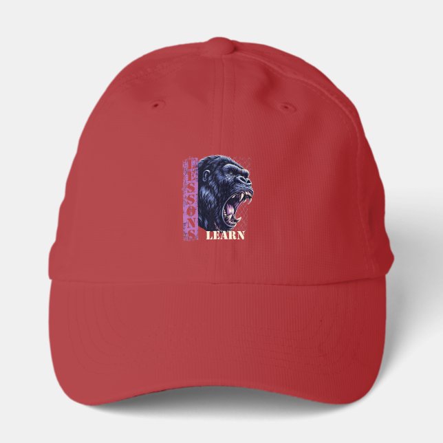 Men/Women Angry Gorilla Lessons Learn Hat (Front)